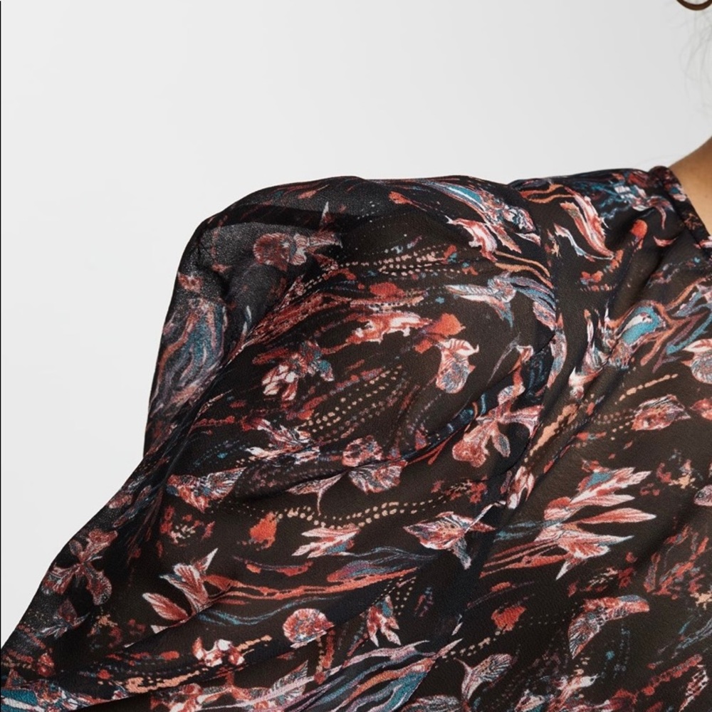 IRO Sheer Floral Print Long Sleeve Lou Top - Picture 5 of 10